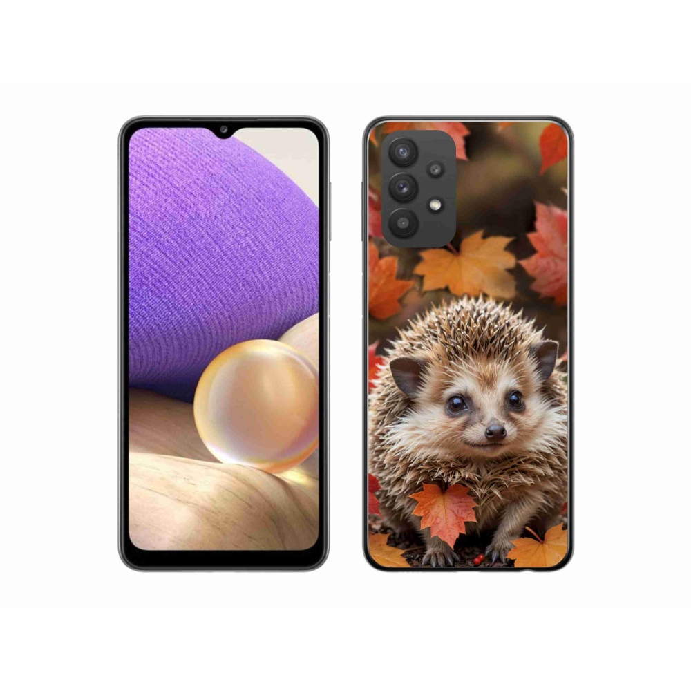Zselés borító mmCase Samsung Galaxy A32 5G - sün a levelek között