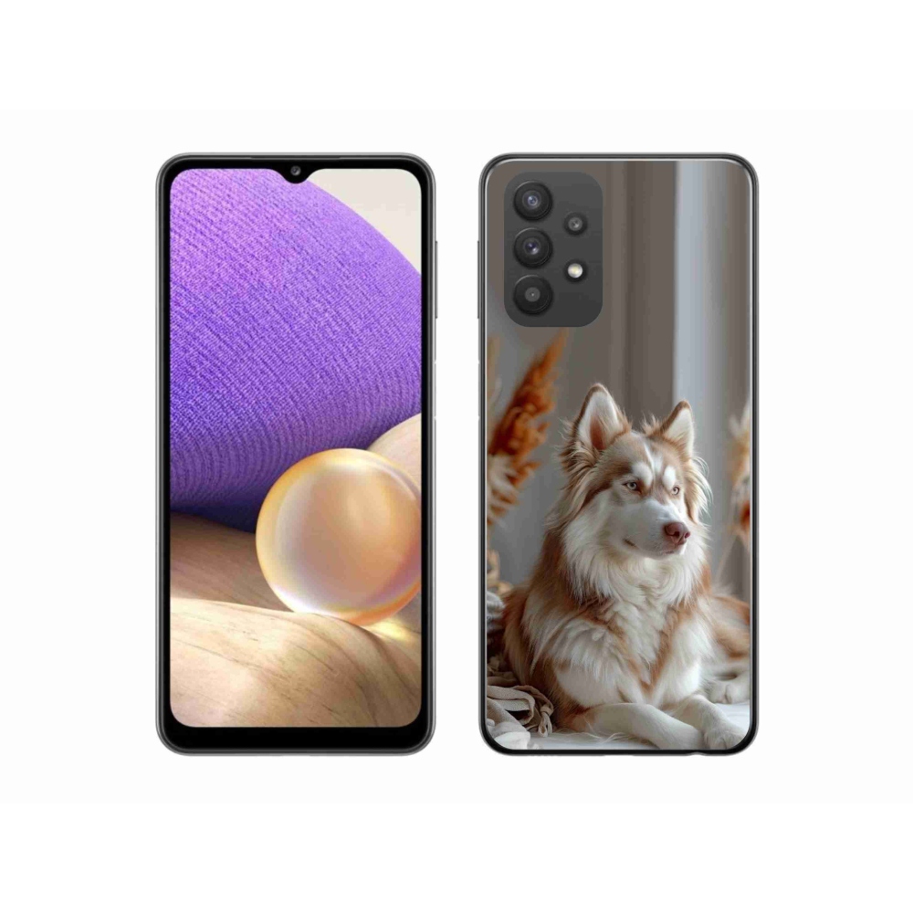 Zselés borítás mmCase Samsung Galaxy A32 5G - csendes szibériai husky