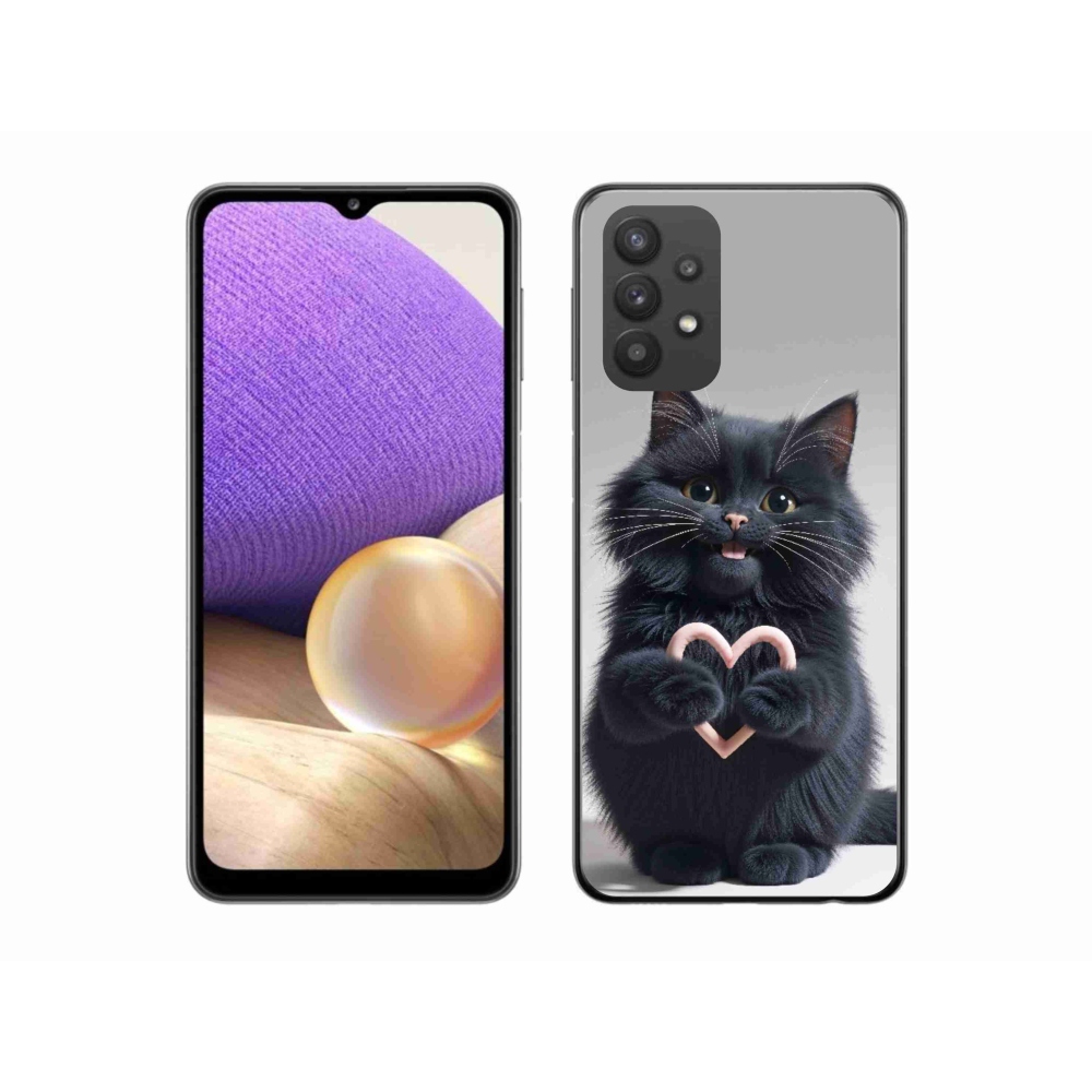 Gél borítás mmCase Samsung Galaxy A32 5G - macskaszerelem 3