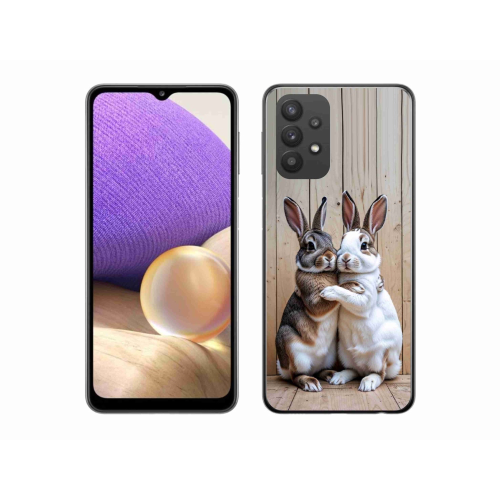 Zselés borítás mmCase Samsung Galaxy A32 5G - nyúl párhoz
