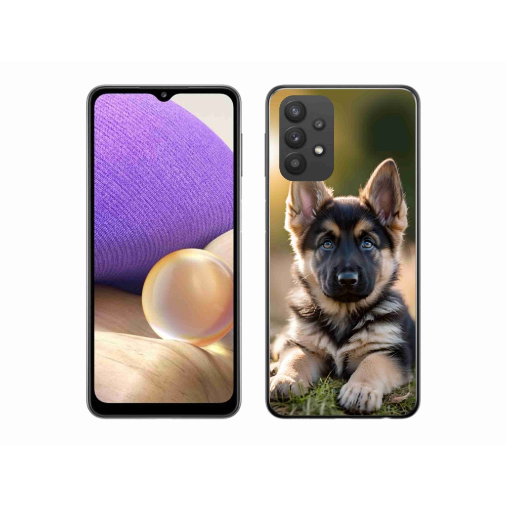 Zselés borítás mmCase Samsung Galaxy A32 5G - Német juhászkutya a természetben