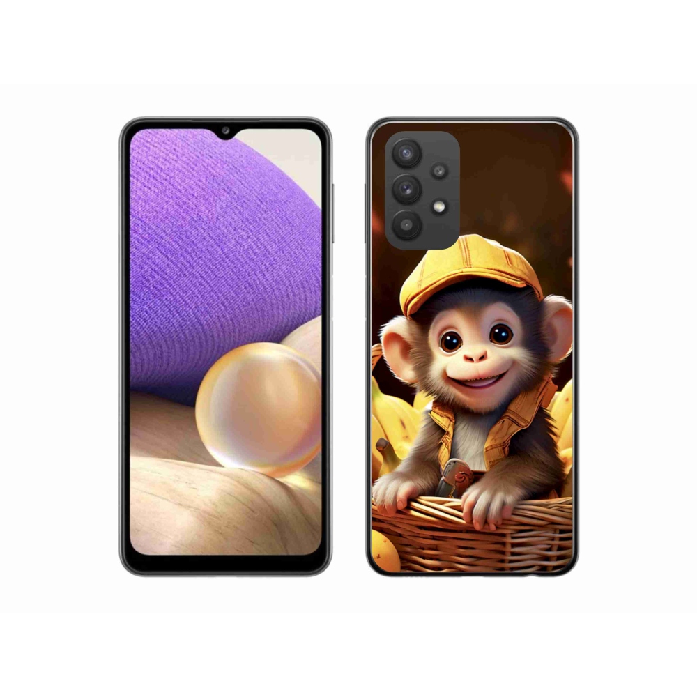 Zselés borítás mmCase Samsung Galaxy A32 5G - majom a kosárban