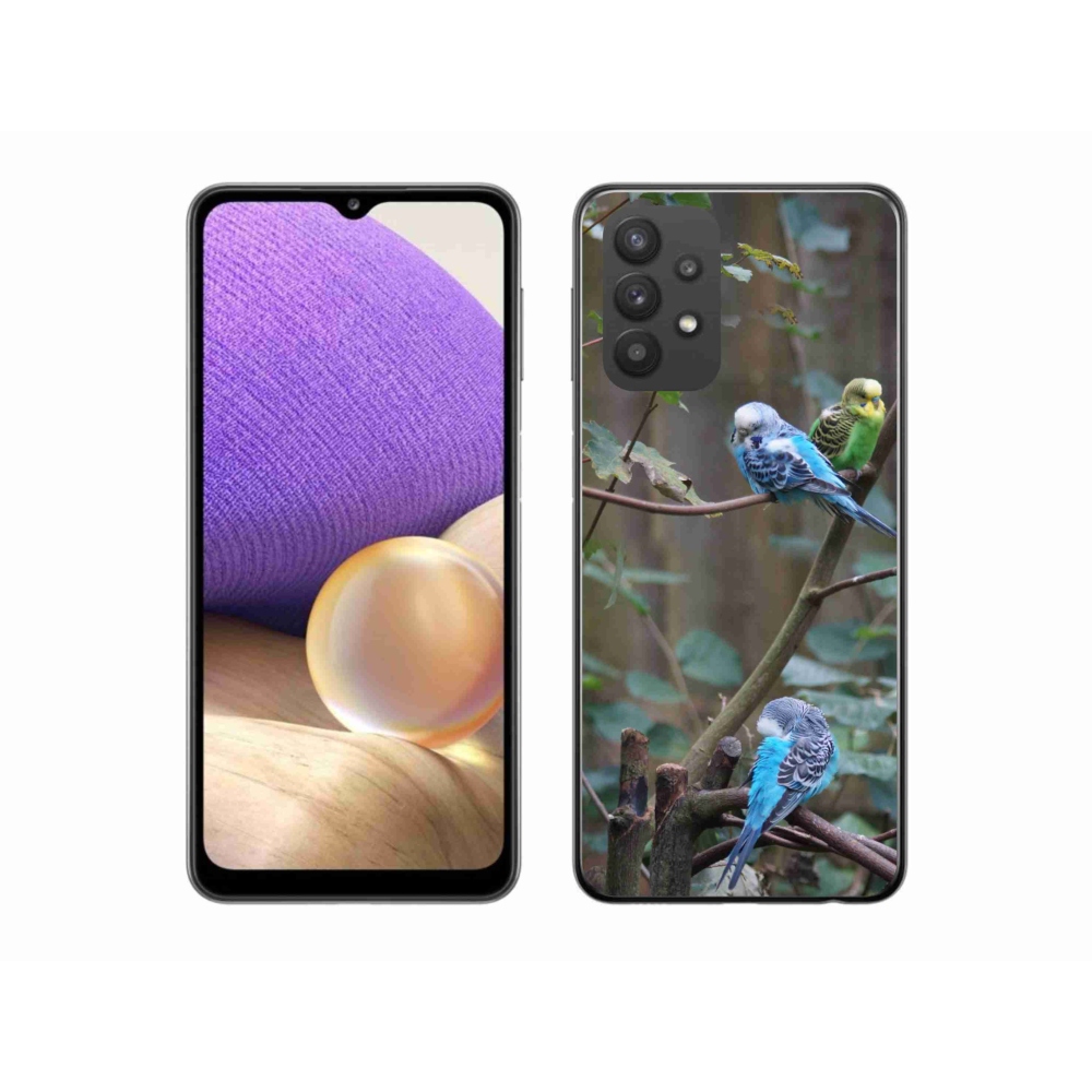 Zselés borító mmCase Samsung Galaxy A32 5G - papagájok az ágon