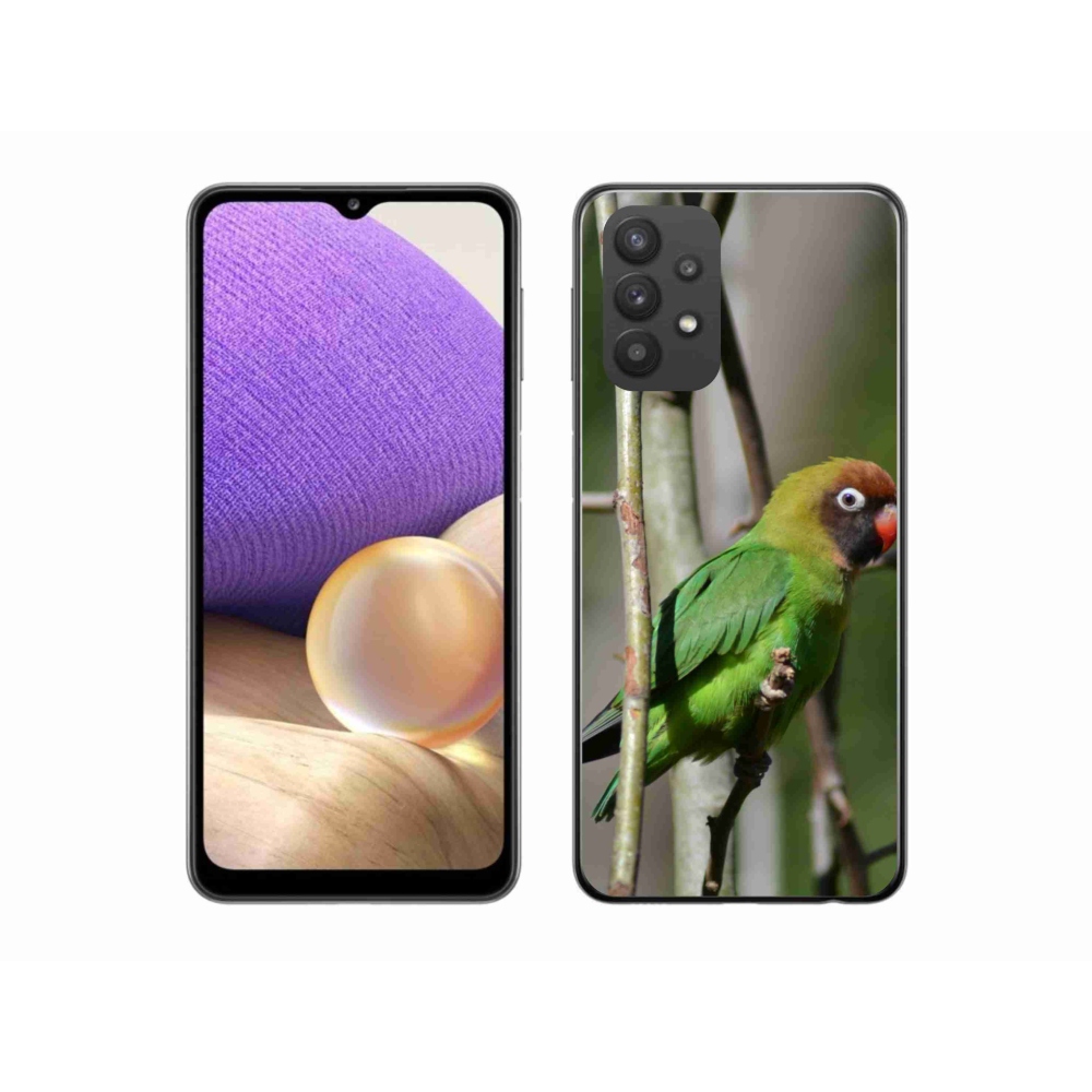 Gél borítás mmCase Samsung Galaxy A32 5G - papagáj agapornis