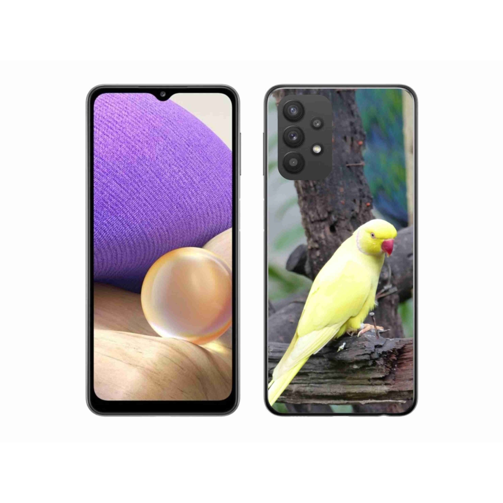 Zselés borítás mmCase Samsung Galaxy A32 5G - papagáj alexander sárga