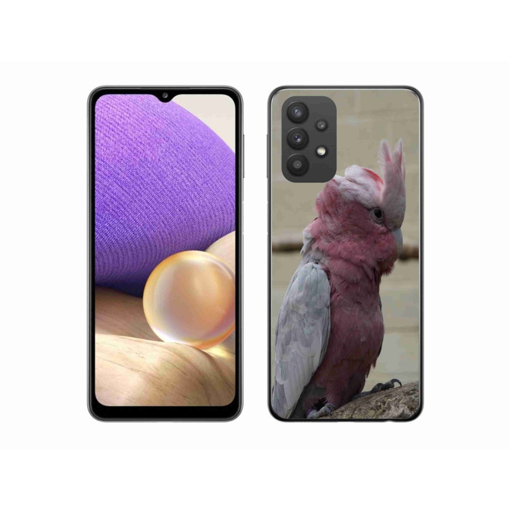 Zselés borítás mmCase Samsung Galaxy A32 5G - papagáj kakadu rózsaszínű