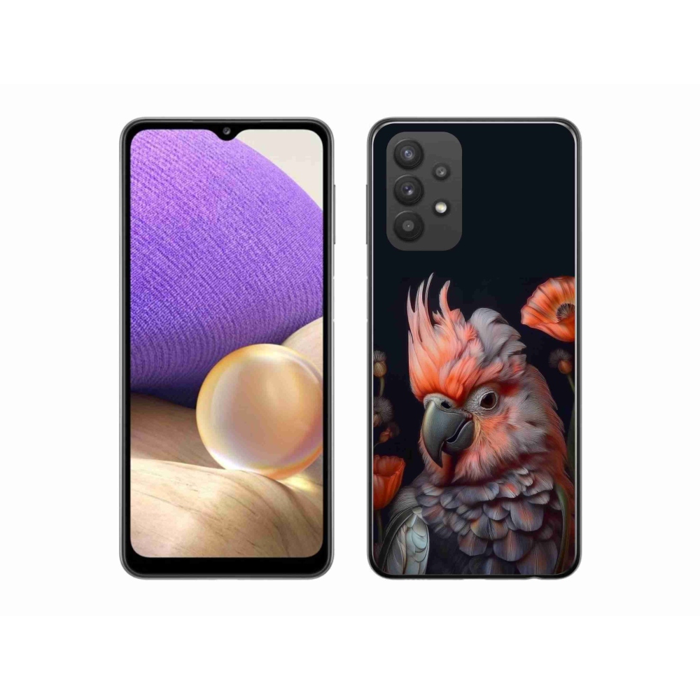 Gél borítás mmCase Samsung Galaxy A32 5G - papagáj kakadu színekben