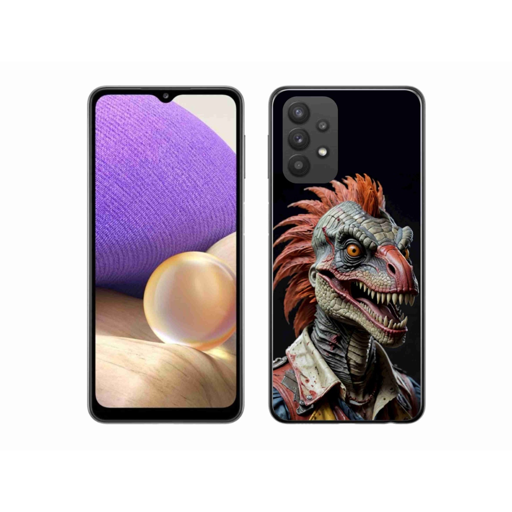 Gél borítás mmCase Samsung Galaxy A32 5G - punk dinoszauruszhoz