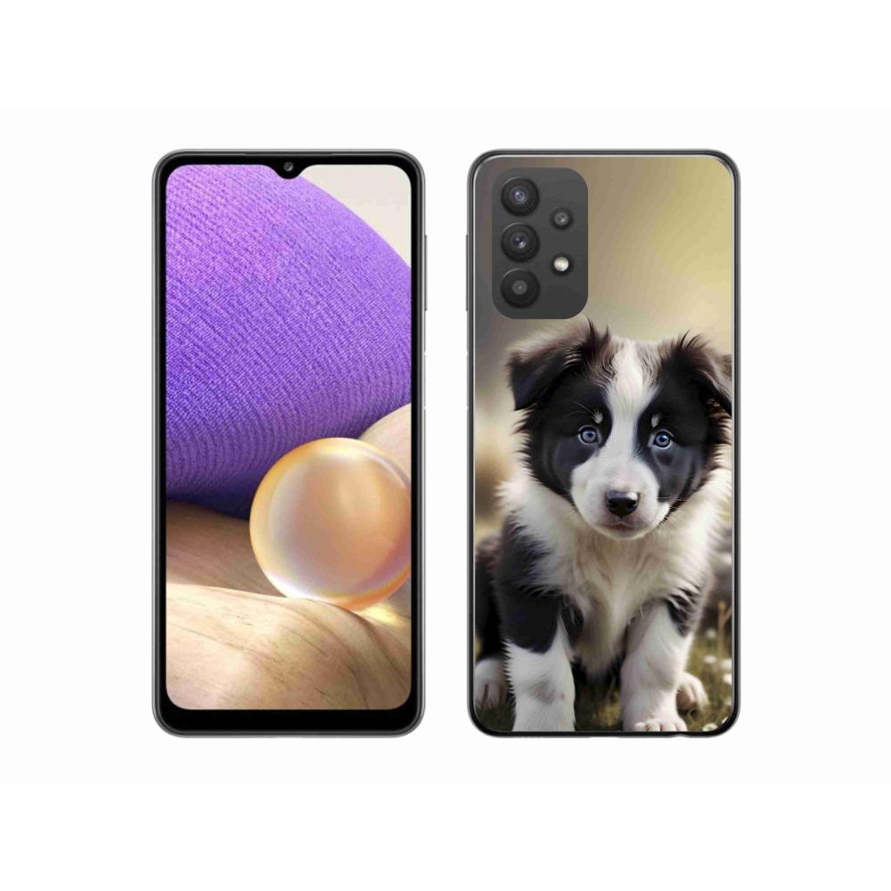 Gél borító mmCase Samsung Galaxy A32 5G - aranyos border collie - Samsung Galaxy A32 5G számára
