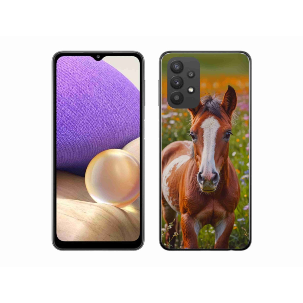 Gél borítás mmCase Samsung Galaxy A32 5G - aranyos csikóhoz