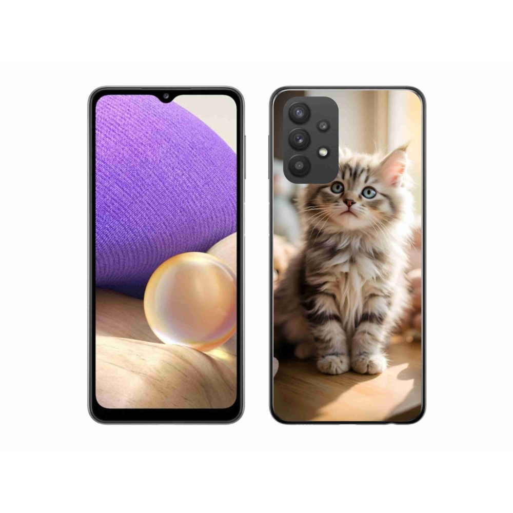 Gél borító mmCase Samsung Galaxy A32 5G - aranyos cica 10