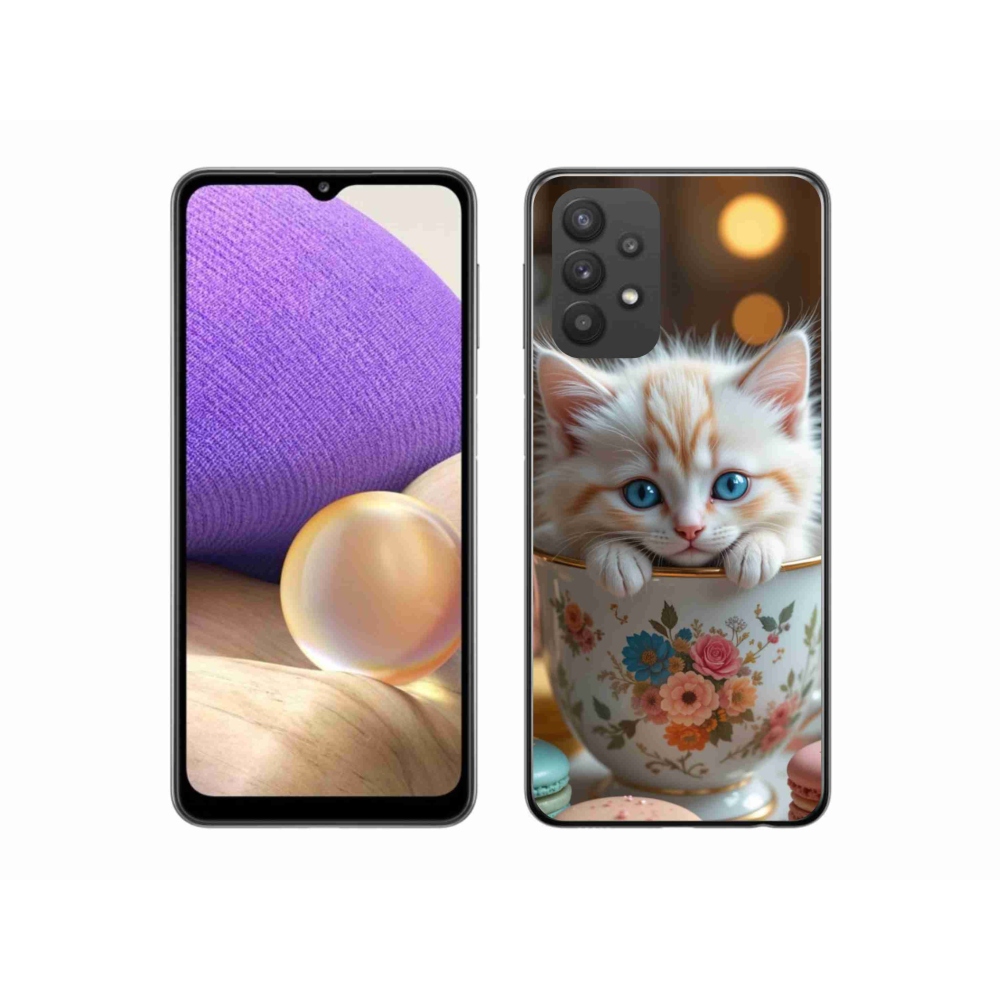 Gél borítás mmCase Samsung Galaxy A32 5G - aranyos cica 6
