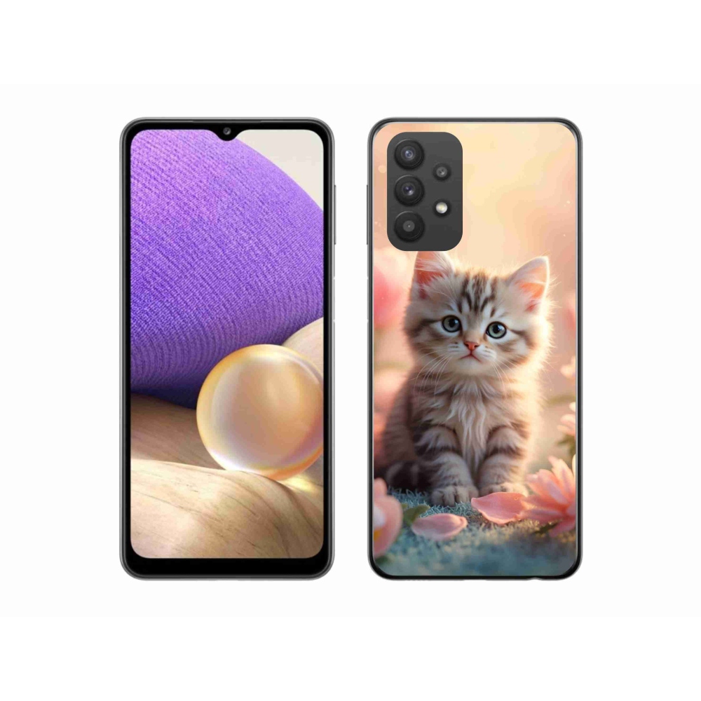 Gél borító mmCase Samsung Galaxy A32 5G - aranyos cica 8