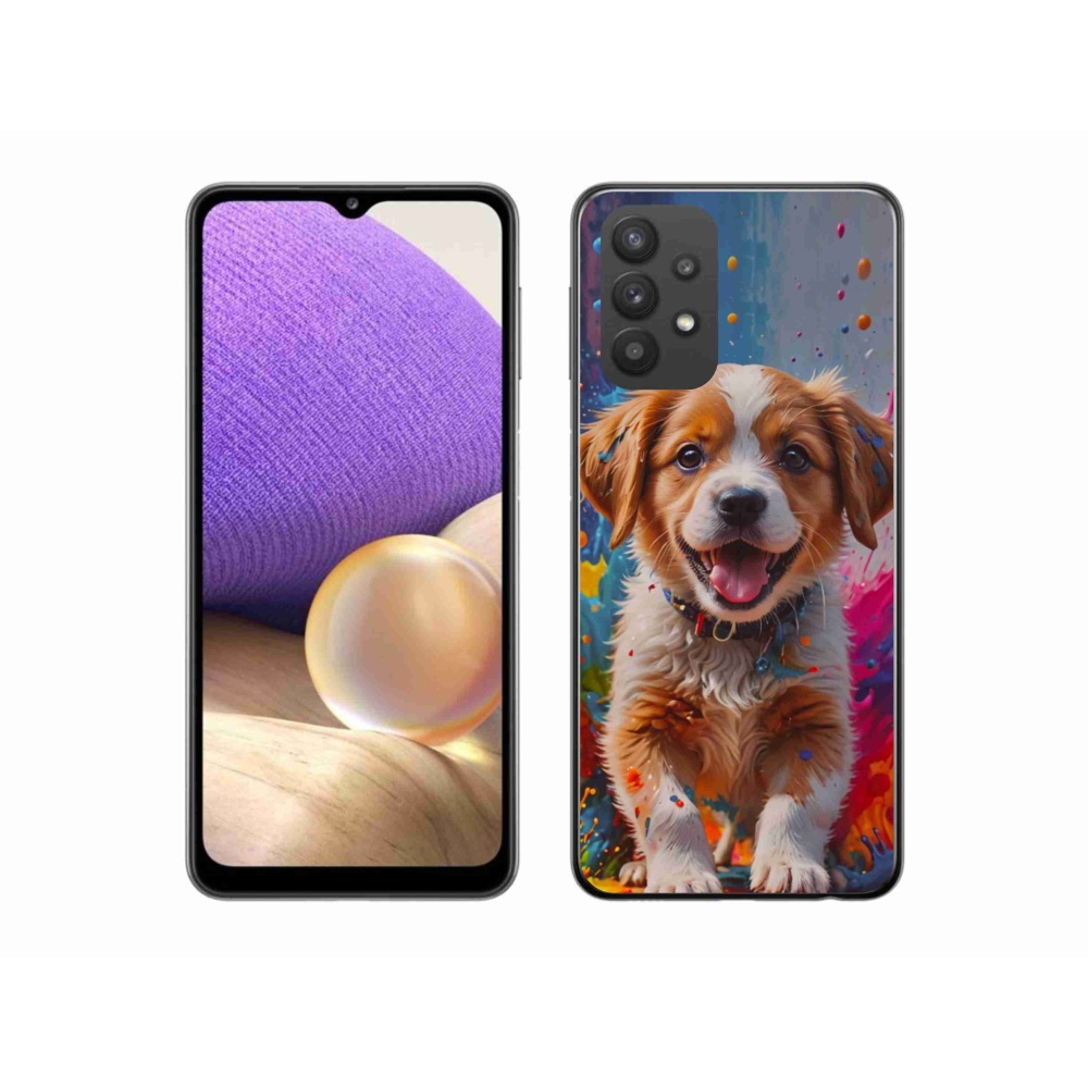 Gél borítás mmCase Samsung Galaxy A32 5G - aranyos kiskutya 3