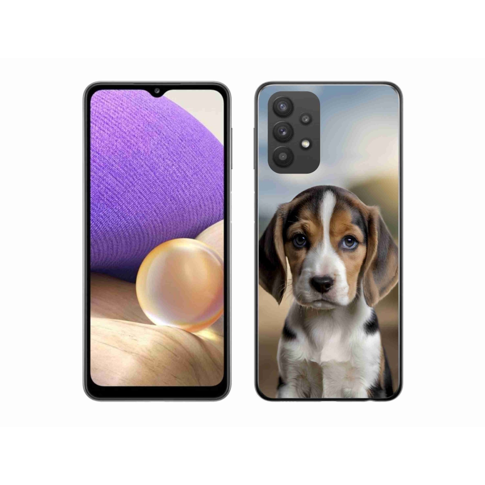 Gél borító mmCase Samsung Galaxy A32 5G - aranyos beagle - Samsung Galaxy A32 5G számára