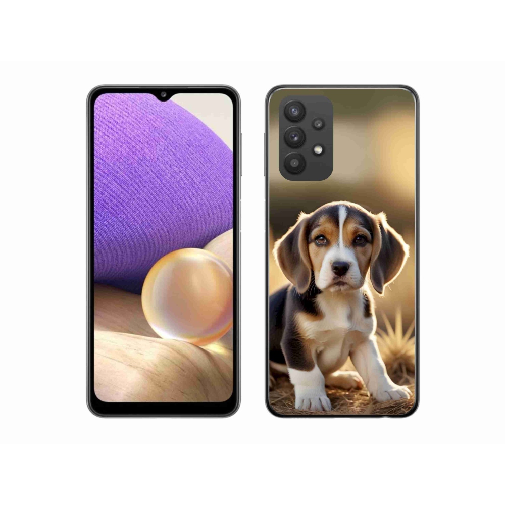 Gél borító mmCase Samsung Galaxy A32 5G - aranyos beagle - Samsung Galaxy A32 5G számára