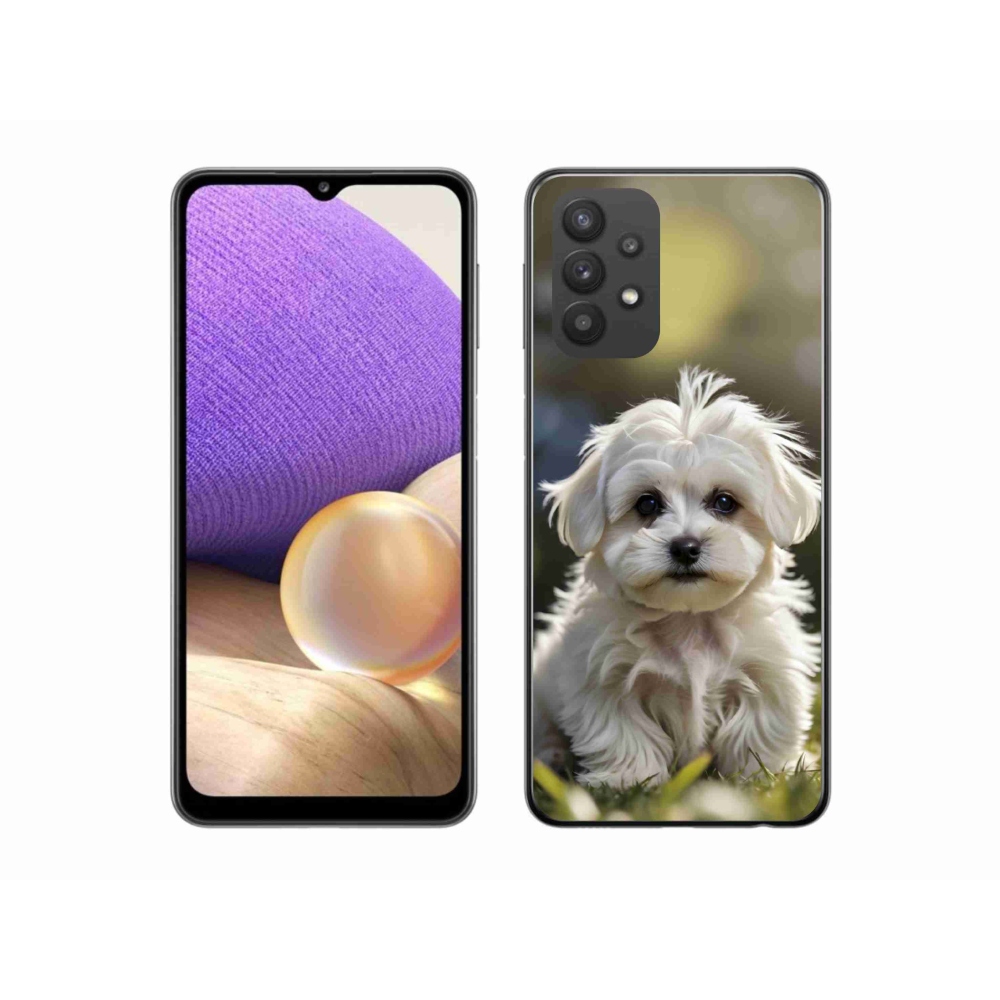 Gél borítás mmCase Samsung Galaxy A32 5G - aranyos máltai kutya