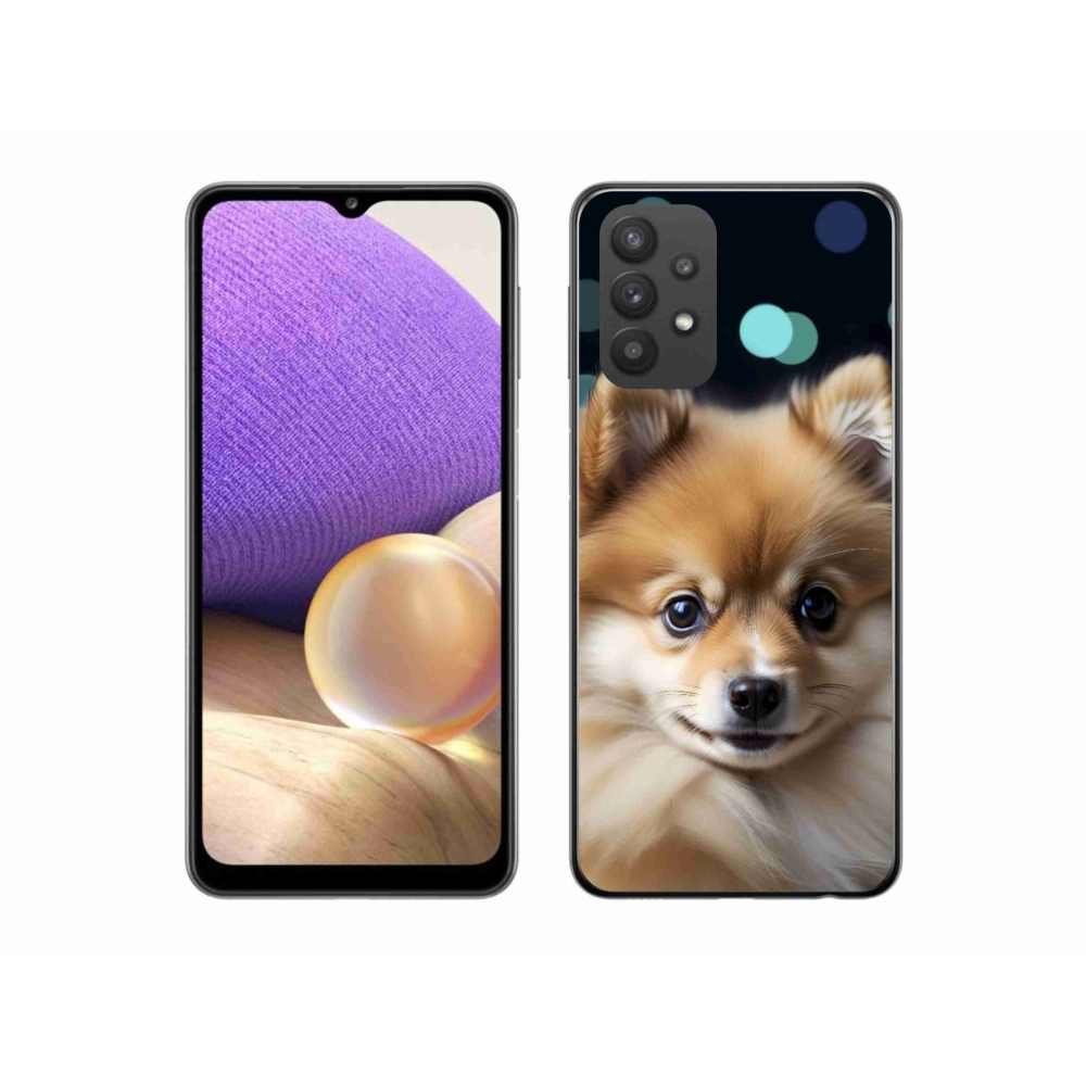 Gél borítás mmCase Samsung Galaxy A32 5G - aranyos pomerániai állathoz