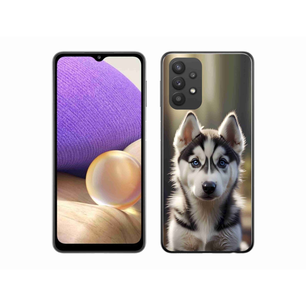 Gél borítás mmCase Samsung Galaxy A32 5G - aranyos szibériai husky - Samsung Galaxy A32 5G számára