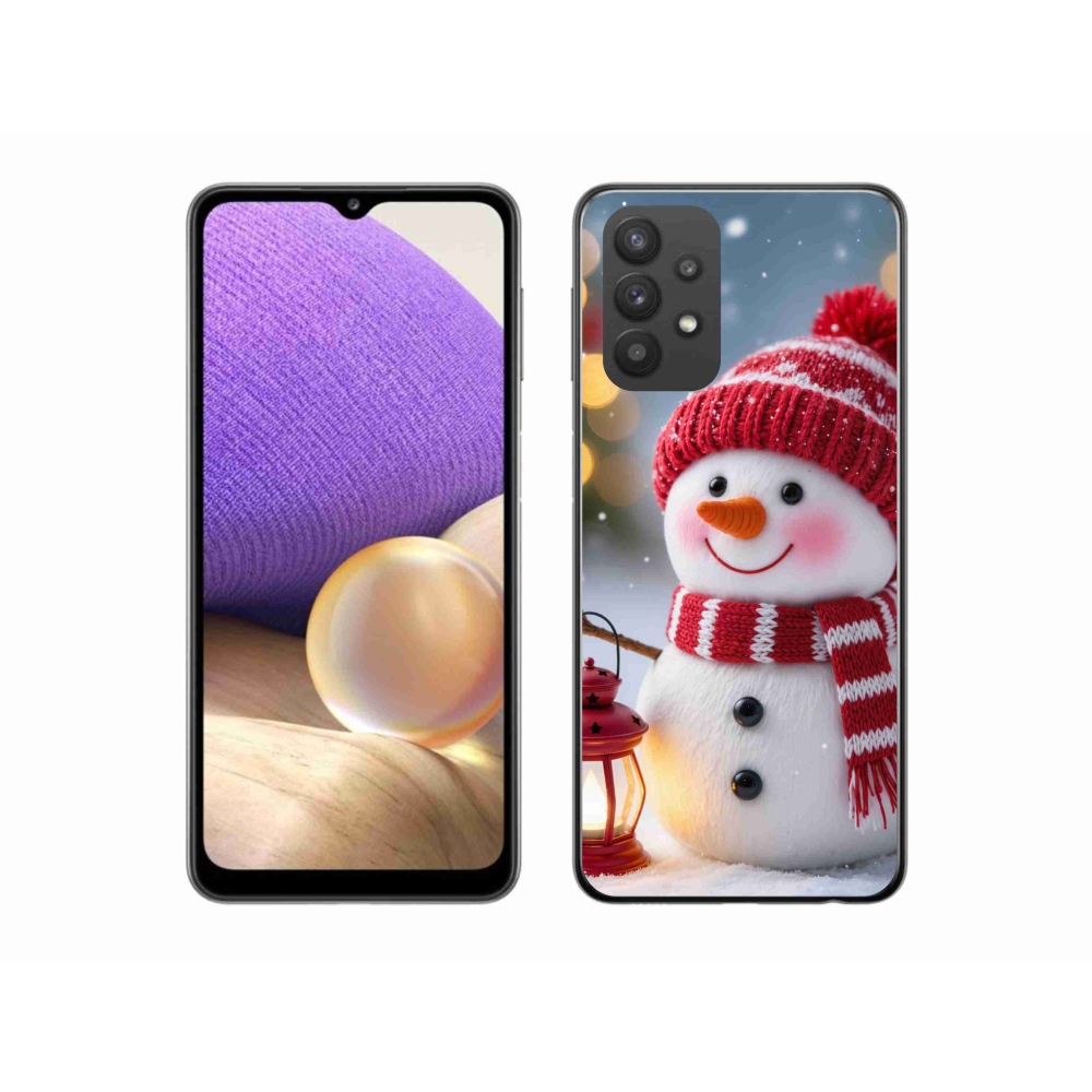 Gél védőhuzat mmCase Samsung Galaxy A32 5G - hóember 2