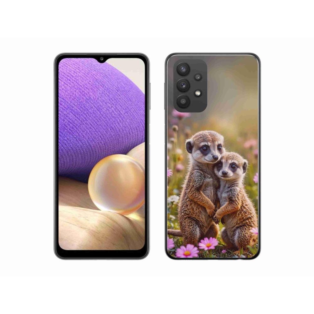 Gél borítás mmCase Samsung Galaxy A32 5G - szurikátás duóhoz