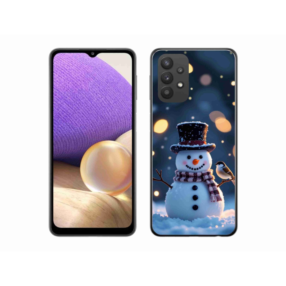 Gél borítás mmCase Samsung Galaxy A32 5G - Karácsonyi hóember