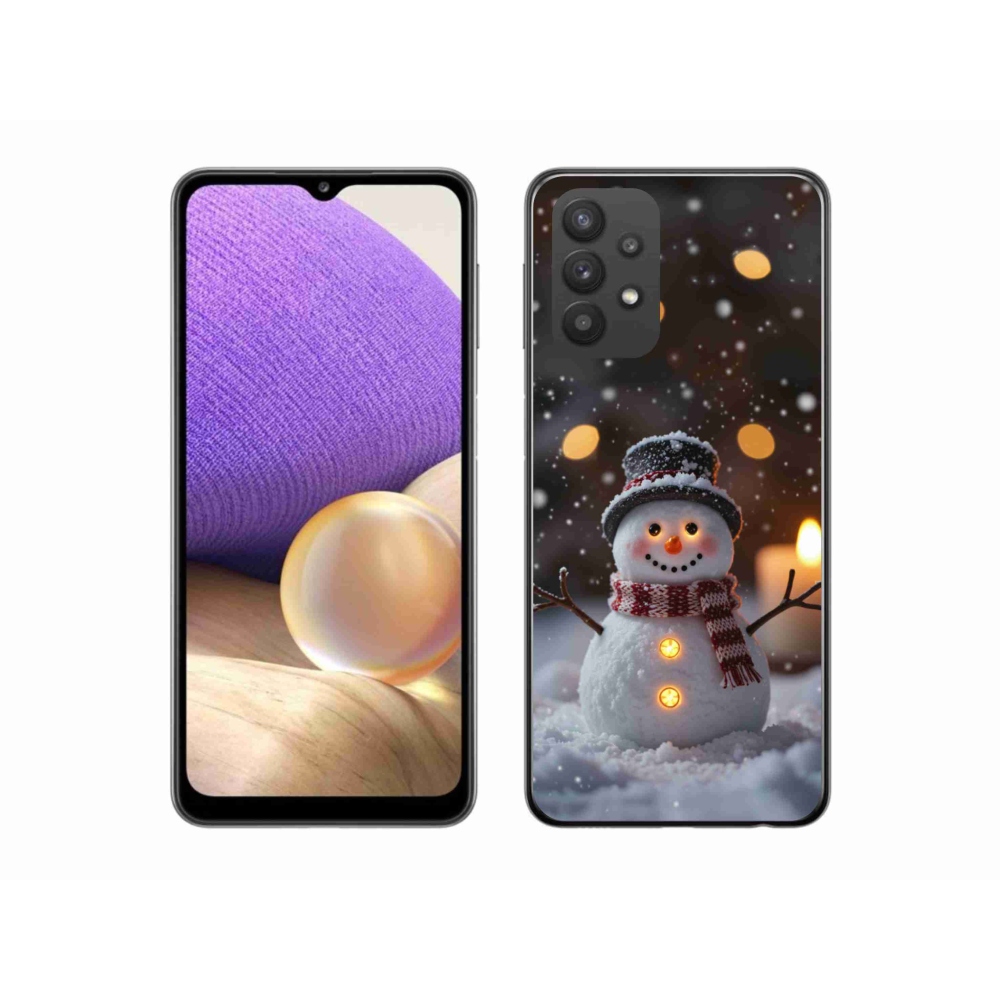 Gél borítás mmCase Samsung Galaxy A32 5G - vidám hóemberhez