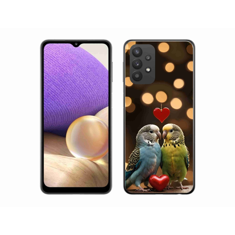 Gél borítás mmCase Samsung Galaxy A32 5G - szerelmes papagájok