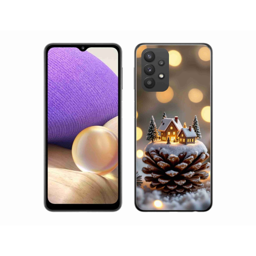 Gél borítás mmCase Samsung Galaxy A32 5G - téli falu