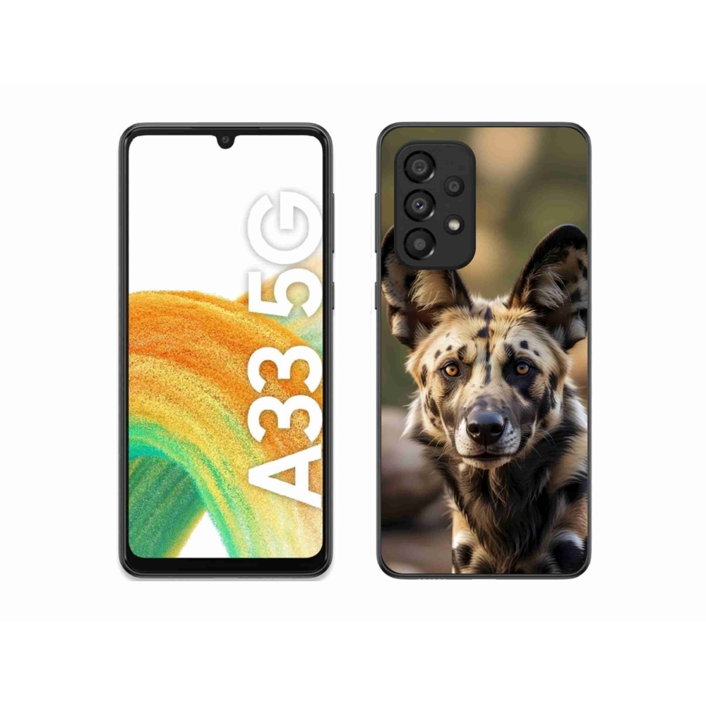 Gél borítás mmCase Samsung Galaxy A33 - Afrikai vadkutya - Samsung Galaxy A33 tok