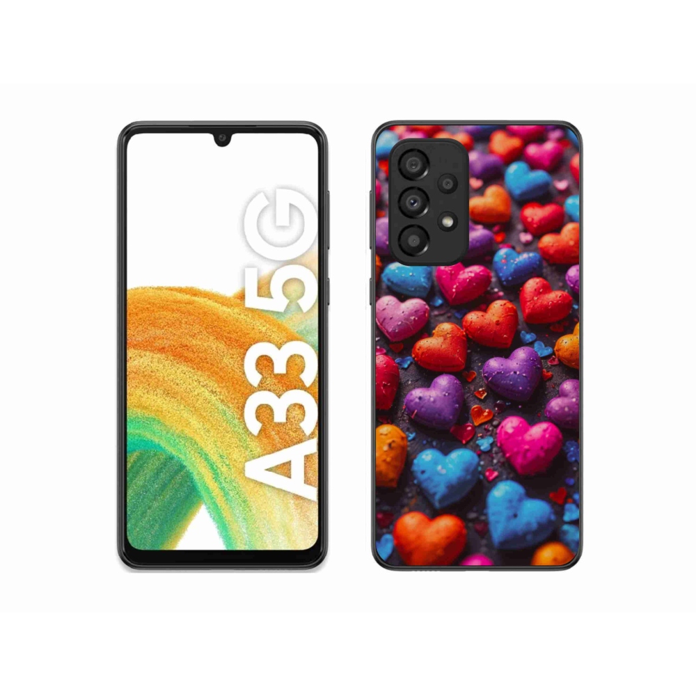 Zselés borítás mmCase Samsung Galaxy A33 készülékhez - színes szív