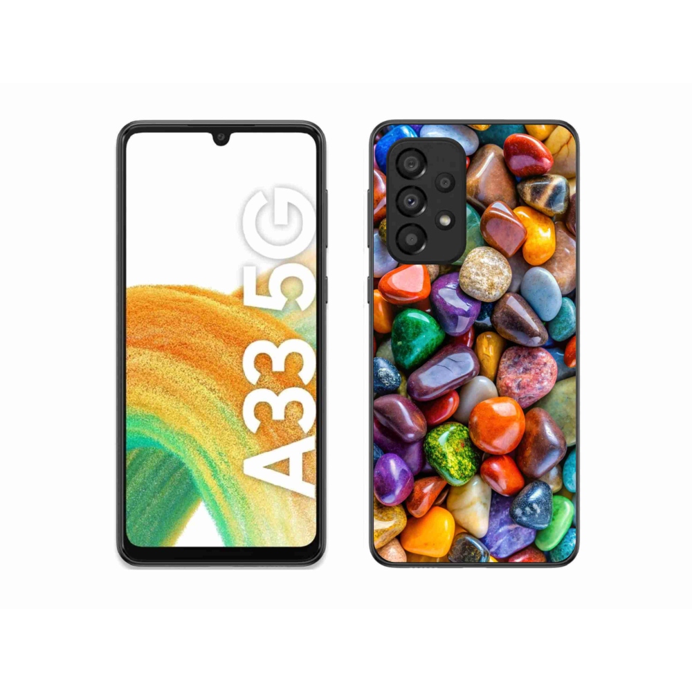 Gél borítás mmCase Samsung Galaxy A33 készülékhez - színes strasszkövek