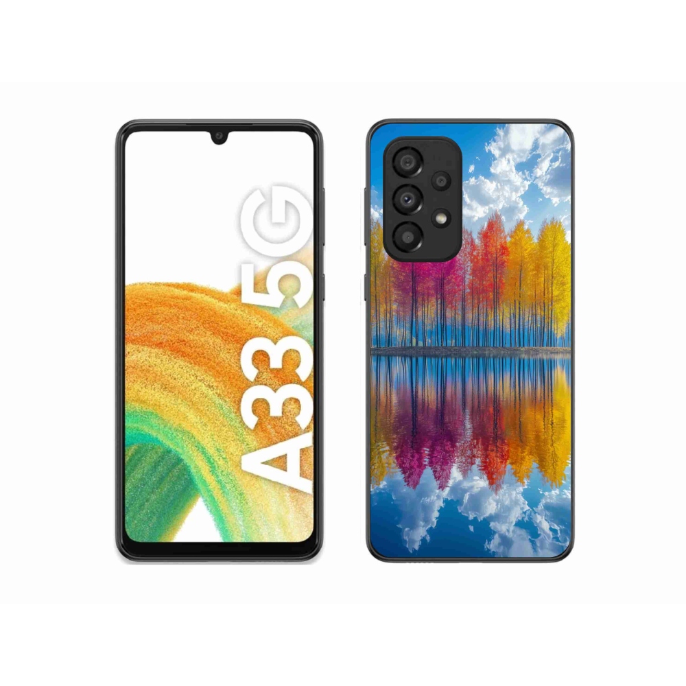 Gél borítás mmCase Samsung Galaxy A33 - színes fákhoz