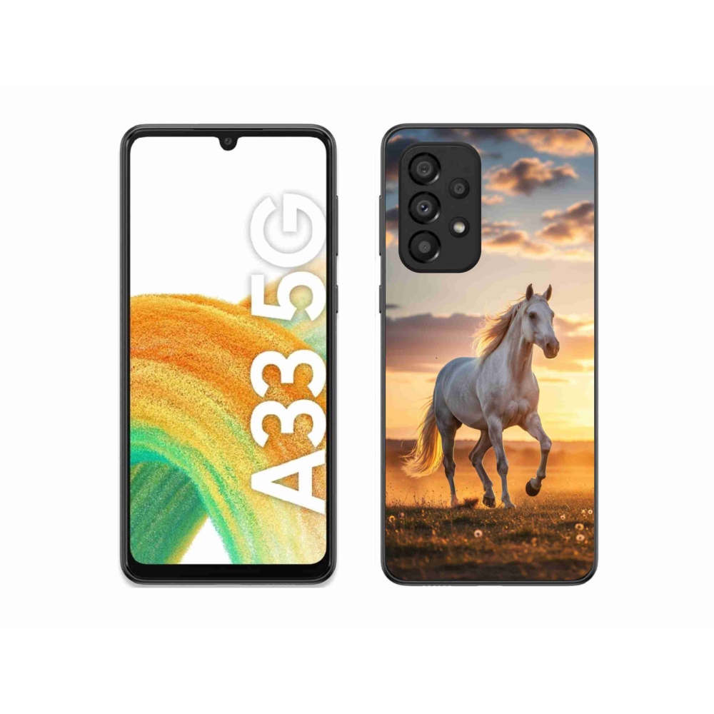 Gél borítás mmCase Samsung Galaxy A33 - futó fehér ló 2