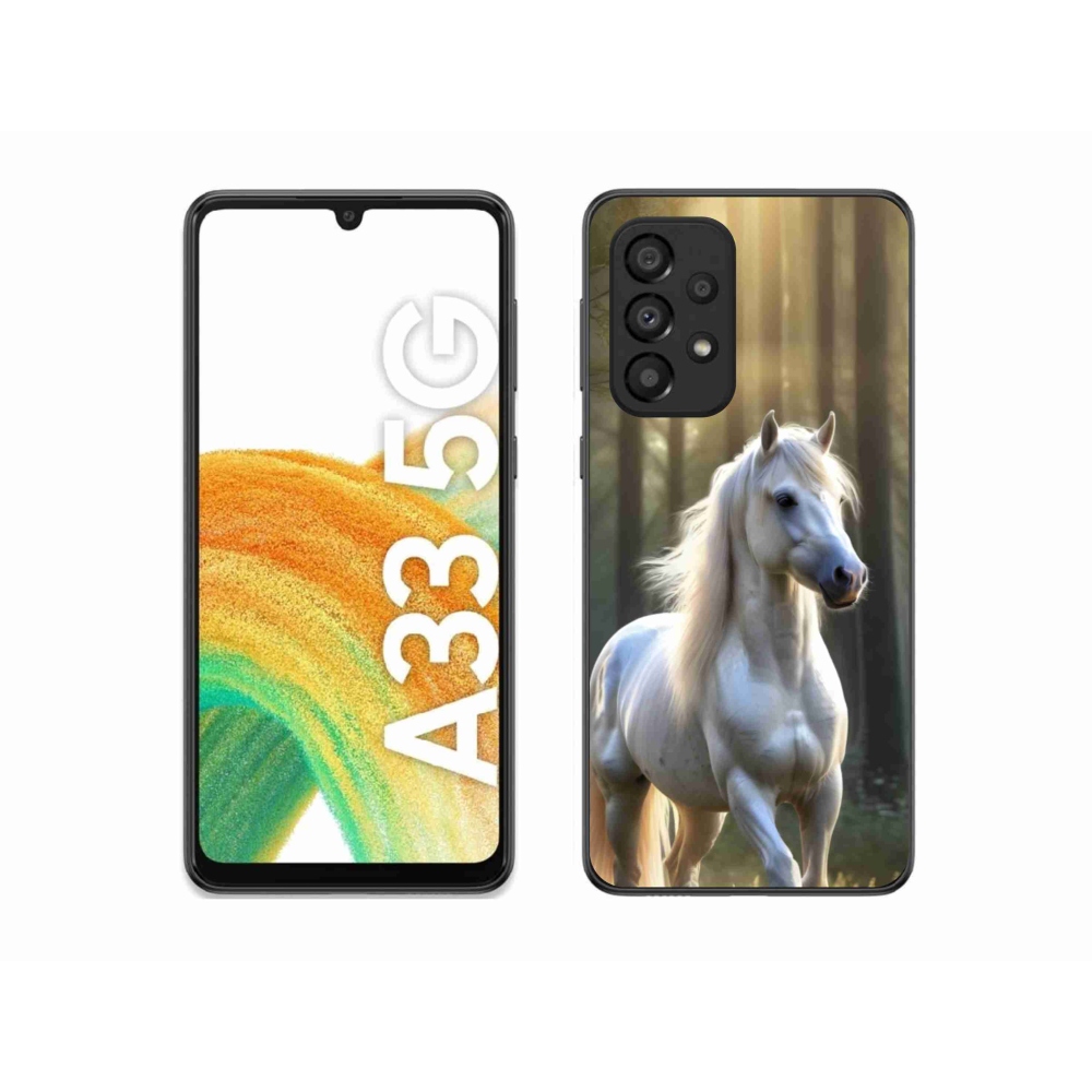 Zselés borítás mmCase Samsung Galaxy A33 - fehér ló 3