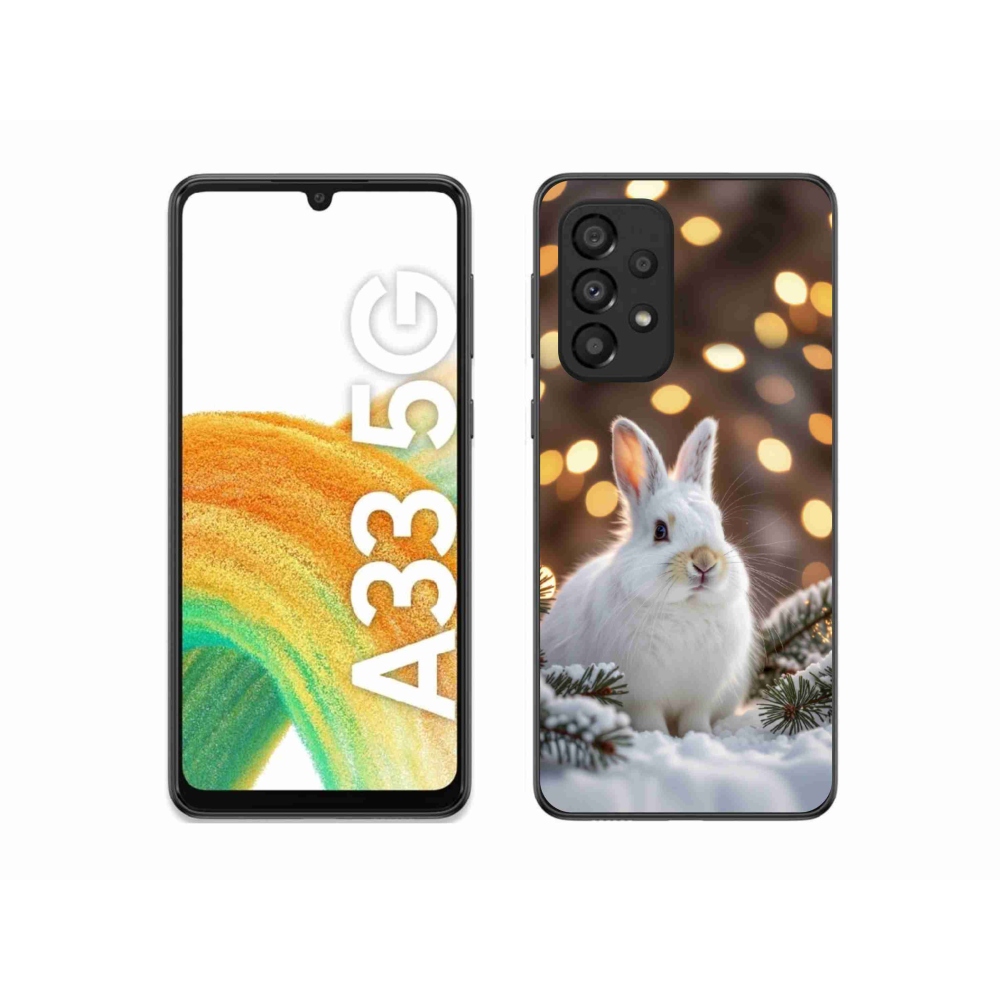 Zselés borítás mmCase Samsung Galaxy A33 - fehér nyúlhoz
