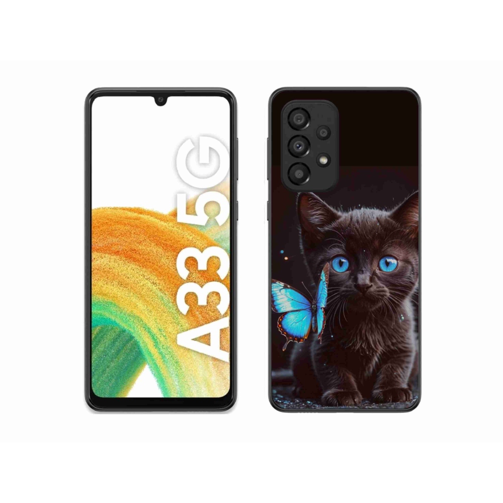 Zselés borítás mmCase Samsung Galaxy A33 - fekete cica 3