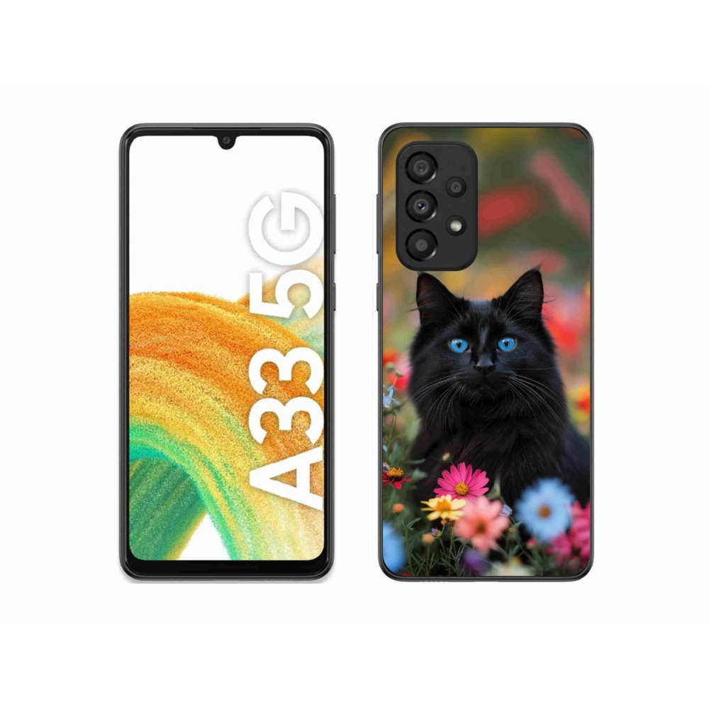 Gél borítás mmCase Samsung Galaxy A33 - fekete cica 4