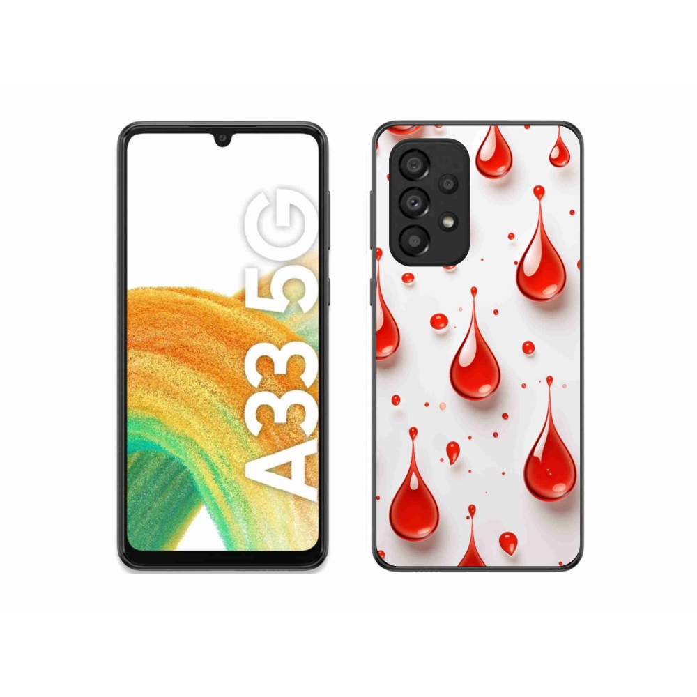 Zselés borítás mmCase Samsung Galaxy A33 - piros cseppek