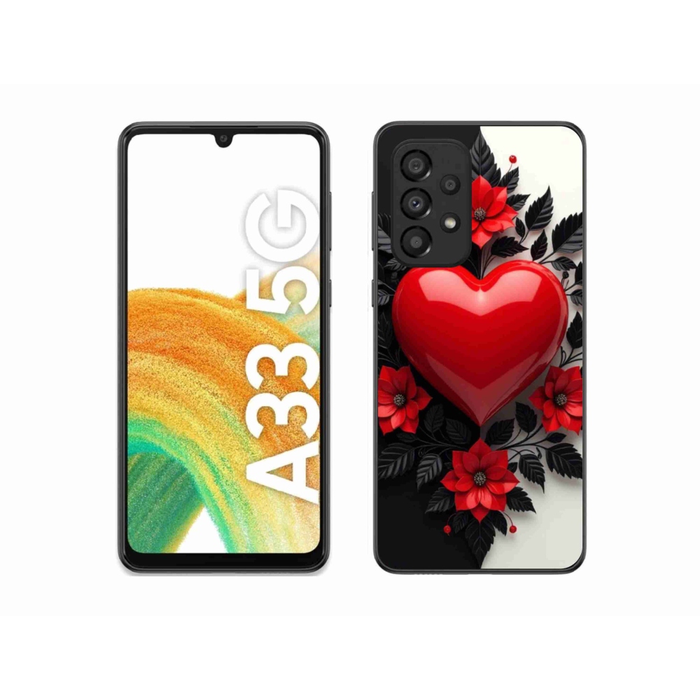 Gél védőhuzat mmCase Samsung Galaxy A33 - piros szív