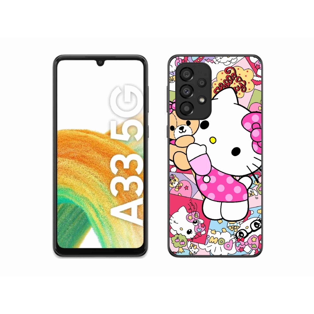 Gél borítás mmCase Samsung Galaxy A33 készülékhez - aranyos cica