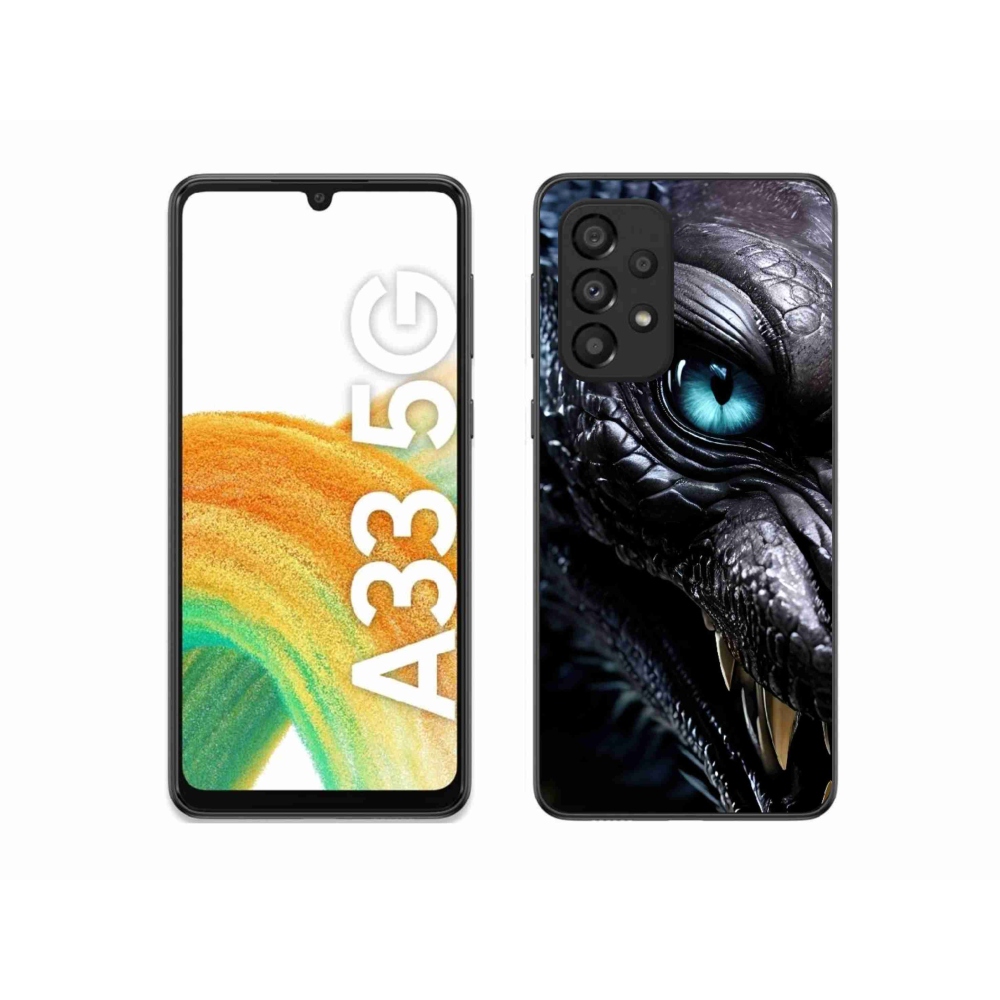 Zselés borítás mmCase Samsung Galaxy A33 készülékhez - sárkány nézet