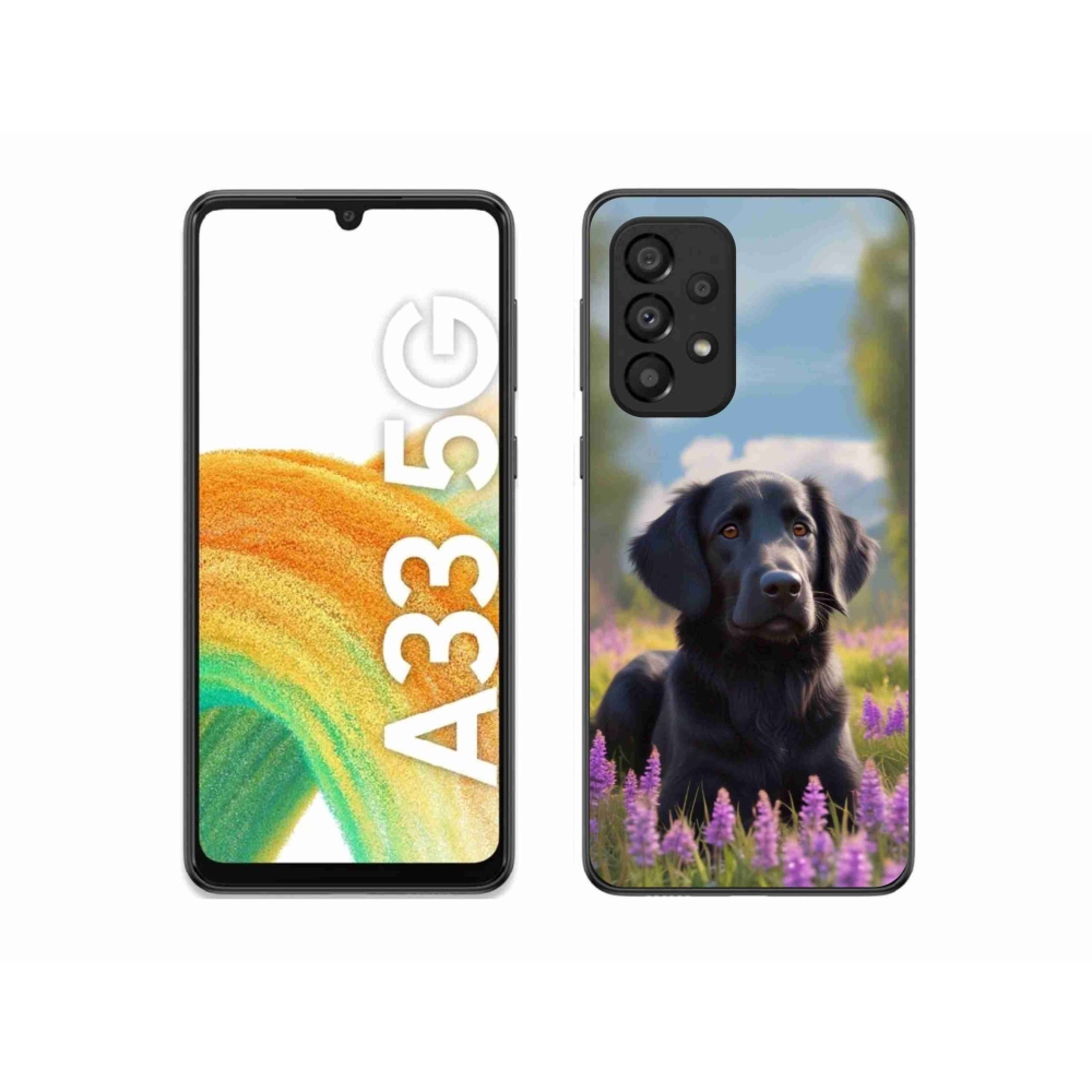 Zselés borítás mmCase Samsung Galaxy A33 készülékhez - elegáns fekete retriever