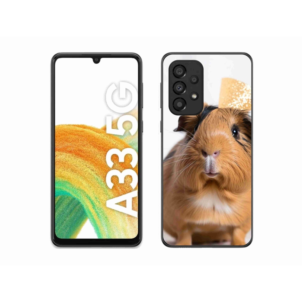 Zselés borítás mmCase Samsung Galaxy A33 - barna tengerimalachoz