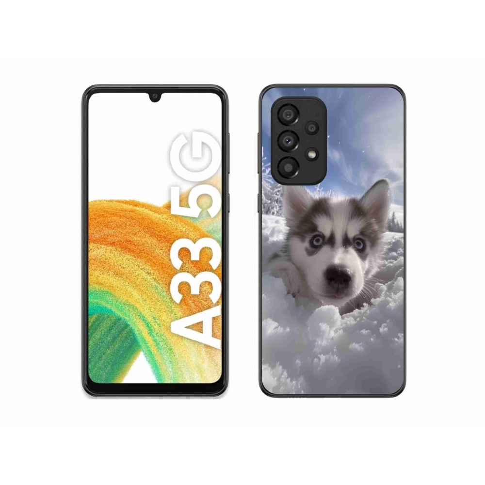 Gél borítás mmCase Samsung Galaxy A33 készülékhez - husky a hóban