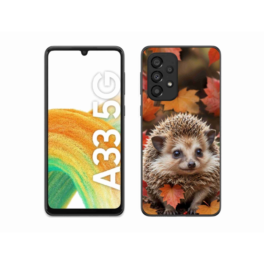Zselés borító mmCase Samsung Galaxy A33 készülékhez - sün a levelekben