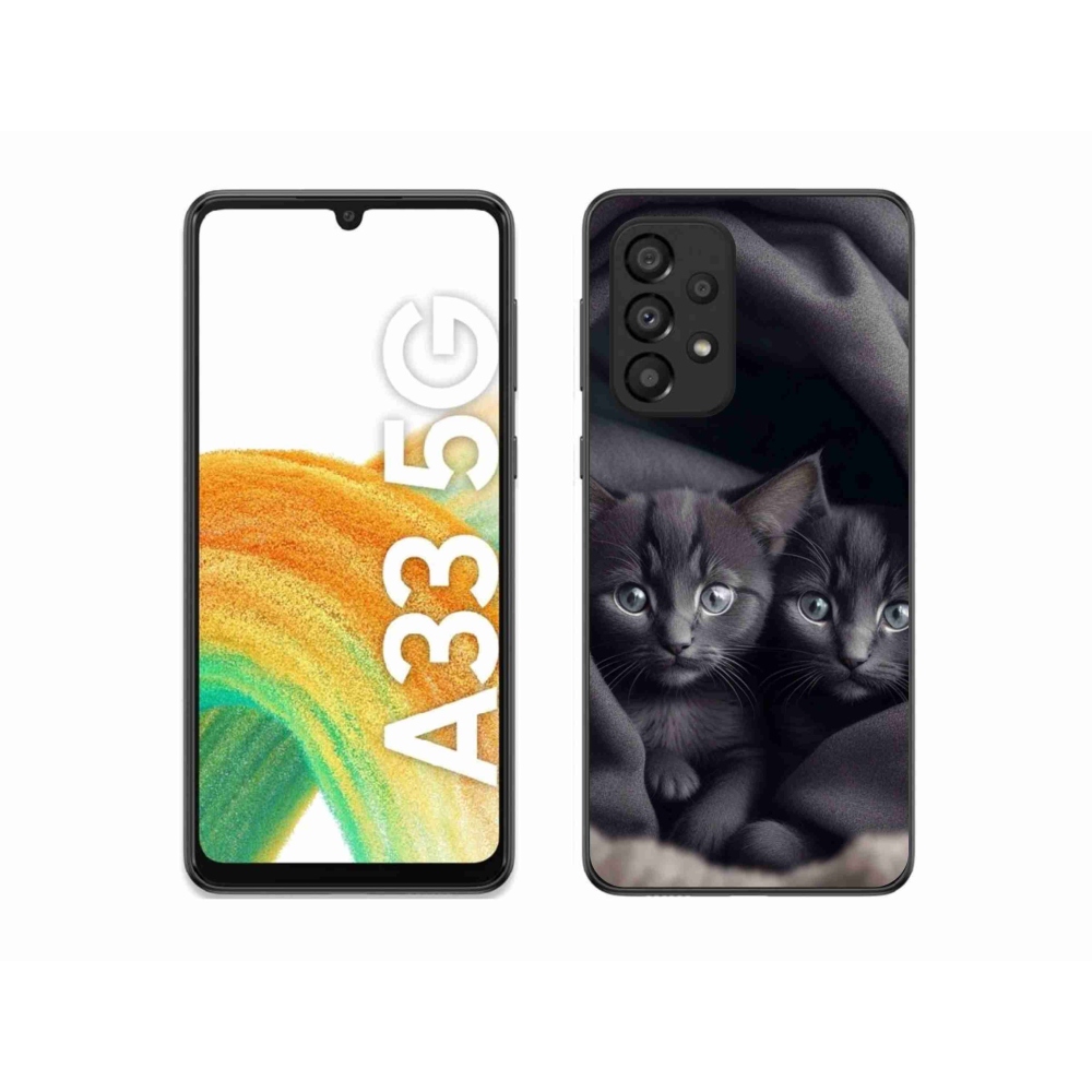 Zselés borítás mmCase Samsung Galaxy A33 - cat duo számára