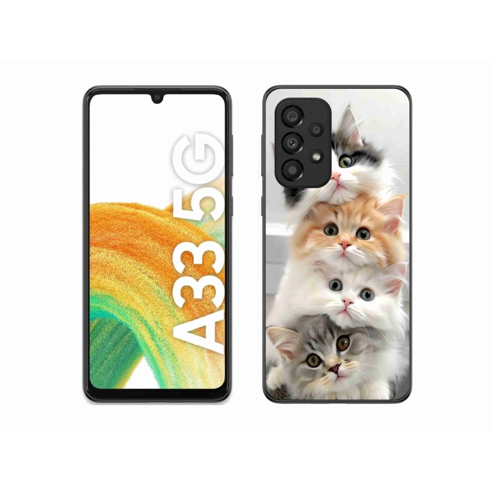 Zselés borítás mmCase Samsung Galaxy A33 - macska csoporthoz