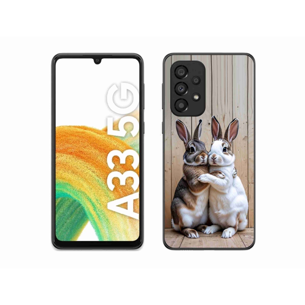 Zselés borítás mmCase Samsung Galaxy A33 - nyúl pár