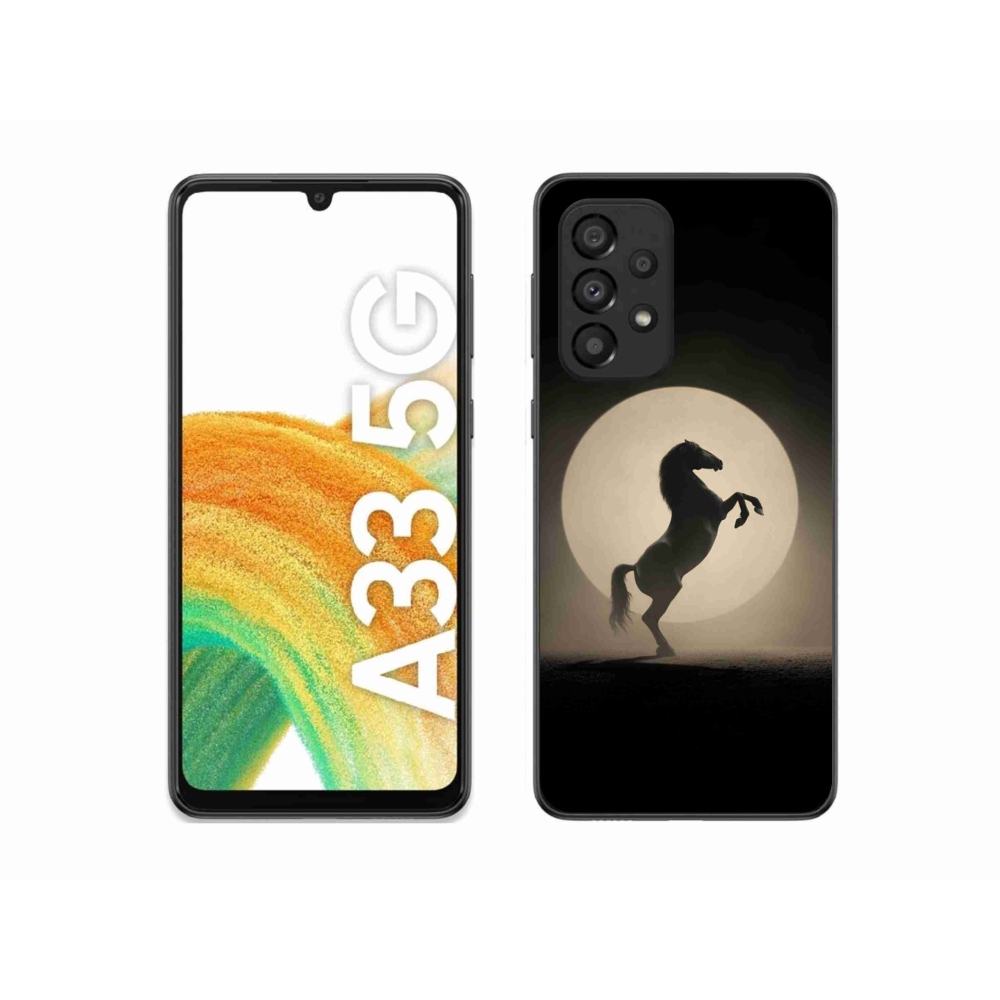 Gél borítás mmCase Samsung Galaxy A33 készülékhez - ló sziluettben
